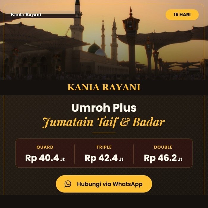 Umroh Plus Jumatain Taif Badar